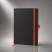 Блокнот ColorNote Black, твердая обложка A5, 80 листов, черный с оранжевым с нанесением логотипа с нанесением логотипа