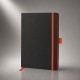 Блокнот ColorNote Black, твердая обложка A5, 80 листов, черный с оранжевым