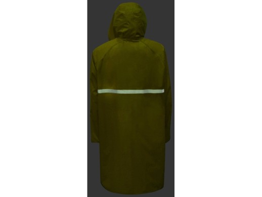 Длинный дождевик Lanai из полиэстера со светоотражающей тесьмой, желтый с нанесением логотипа с нанесением логотипа