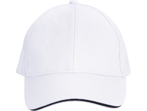 Бейсболка Cancun, белый/темно-синий с нанесением логотипа с нанесением логотипа