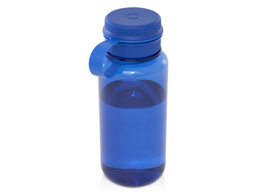 Спортивная бутылка Ryder из переработанного ПЭТ-пластика объемом 900 мл с многофункциональной крышкой, сертифицированная RCS - Ярко-синий с нанесением логотипа с нанесением логотипа