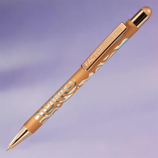 Ручка шариковая FACTOR COLOR со стилусом, золотой   40406/49