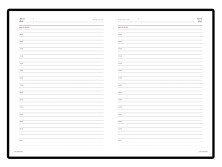 Ежедневник недатированный А5 Sidney Nebraska, черный (белый обрез)