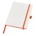 Блокнот ColorNote White, твердая обложка A5, 80 листов, белый и оранжевый с нанесением логотипа с нанесением логотипа