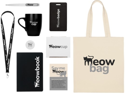 Welcome pack Starter Bundle, черный с нанесением логотипа с нанесением логотипа