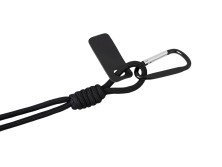 Брелок-веревочка на карабине Trinket, черный