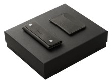 Подарочный набор Long River: картхолдер, ключница, черная коробка