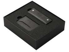 Подарочный набор Long River: картхолдер, ключница, черная коробка