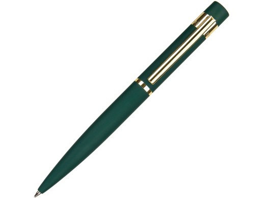Ручка шариковая автоматическая BrunoVisconti VERONA цвет корпуса зеленый, soft-touch, 1 мм, синяя с нанесением логотипа с нанесением логотипа