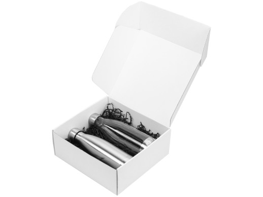Подарочный набор с термосом и бутылкой Bottle set, серебристый