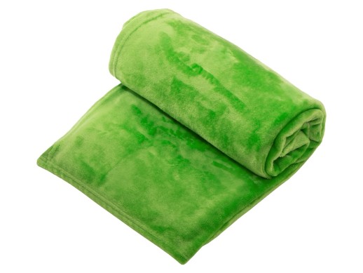 Плед флисовый Copy, зеленый с нанесением логотипа с нанесением логотипа