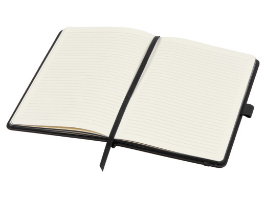 Блокнот ColorNote Black, твердая обложка A5, 80 листов, черный с нанесением логотипа с нанесением логотипа