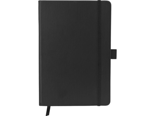 Блокнот ColorNote Black, твердая обложка A5, 80 листов, черный с нанесением логотипа с нанесением логотипа