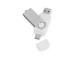 USB3.0/USB Type-C флешка на 16 Гб Квебек C, белый с нанесением логотипа с нанесением логотипа