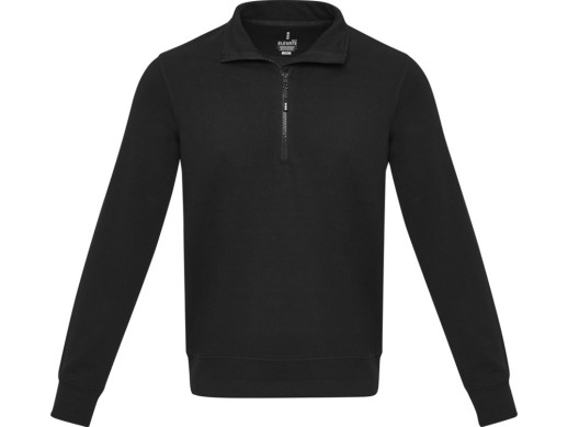 Tin унисекс-свитер с молнией из переработанных материалов Aware™ - сплошной черный