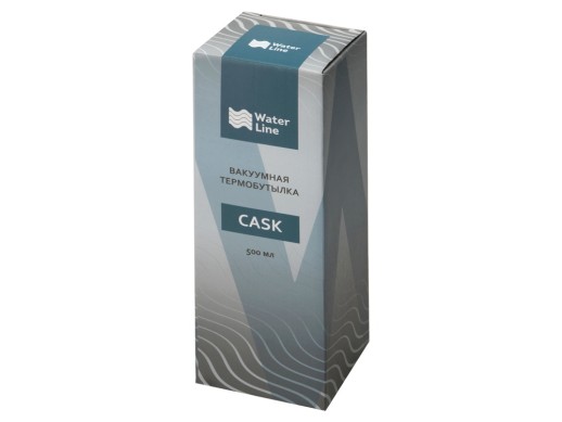 Вакуумная термобутылка Cask Waterline, soft touch, 500 мл, черный (Р)