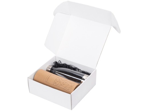 Подарочный набор с термокружкой и бутылкой Water cross, серебристый