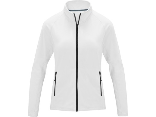 Женская флисовая куртка Zelus, белый с нанесением логотипа с нанесением логотипа