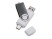 USB3.0/USB Type-C флешка на 32 Гб Квебек C, белый с нанесением логотипа с нанесением логотипа