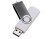 USB3.0/USB Type-C флешка на 32 Гб Квебек C, белый с нанесением логотипа с нанесением логотипа