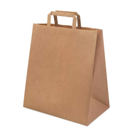 Пакет бумажный QUADRATA L, крафт, плотность 80 г/м2, 37 х 32 х 20 cм   21079