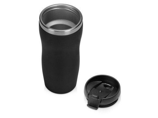 Термокружка Double wall mug C1, soft touch, 350 мл, черный с нанесением логотипа с нанесением логотипа