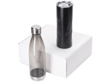 Подарочный набор с термокружкой и бутылкой Water cross, черный