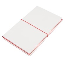 Набор подарочный SILENT-ZONE: бизнес-блокнот, ручка, наушники, коробка, стружка, бело-красный ,   39435/08