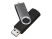 USB3.0/USB Type-C флешка на 32 Гб Квебек C, черный с нанесением логотипа с нанесением логотипа