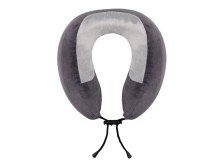 Подушка TORBER, дорожная, с эффектом памяти, тёмно-серая, полиэстер+спандекс