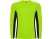 Футболка Shanghai  мужская с длинным рукавом, неоновый зеленый/черный с нанесением логотипа с нанесением логотипа