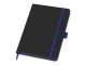 Блокнот ColorNote Black, твердая обложка A5, 80 листов, черный с синим с нанесением логотипа с нанесением логотипа