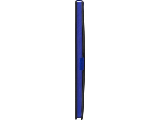 Блокнот ColorNote Black, твердая обложка A5, 80 листов, черный с синим с нанесением логотипа с нанесением логотипа