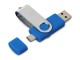 USB3.0/USB Type-C флешка на 16 Гб Квебек C, синий с нанесением логотипа с нанесением логотипа
