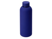 Вакуумная термобутылка Cask Waterline, soft touch, 500 мл, синий