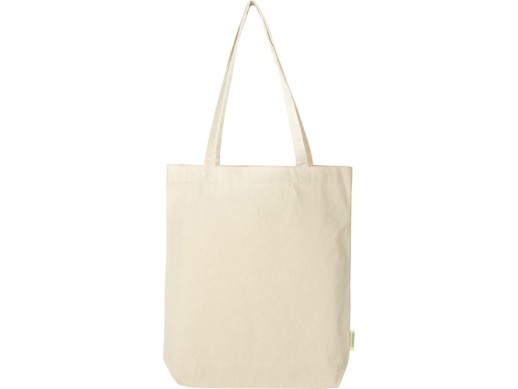 Orissa эко-сумка из органического материала GOTS, плотностью 270 г/м² - Натуральный с нанесением логотипа с нанесением логотипа