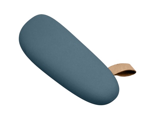 PB_Small_stone Универсальное зарядное устройство power bank в форме камня. 2600MAH. Темно-синий (чистый хлястик) с нанесением логотипа с нанесением логотипа