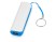 Портативное зарядное устройство (power bank) Basis, 2000 mAh, белый/светло-голубой с нанесением логотипа с нанесением логотипа