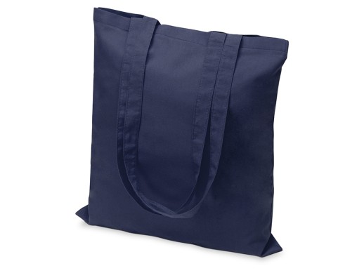 Сумка из хлопка Carryme 105, темно-синий с нанесением логотипа с нанесением логотипа