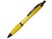 Nash шариковая ручка из переработанного пластика с черной отделкой (черные чернила) - Желтый с нанесением логотипа с нанесением логотипа