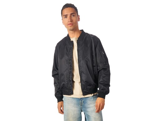 Куртка бомбер Antwerpen унисекс, черный с нанесением логотипа с нанесением логотипа