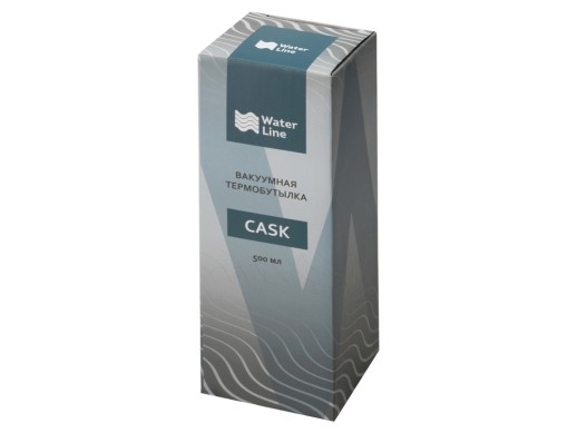 Вакуумная термобутылка Cask Waterline, soft touch, 500 мл, красный (P)