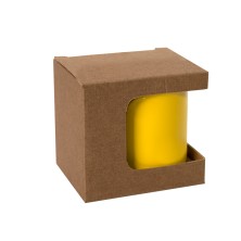 Коробка для кружек 27700, 27601, 23505, 27602 размер 11,8 х 9,0 х 10,8 см, микрогофрок., коричневый   21044