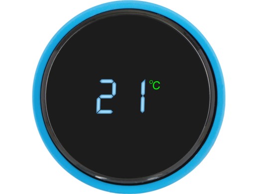 Вакуумный термос Module X с индикатором температуры, 500 мл, тубус, темно-синий с нанесением логотипа с нанесением логотипа