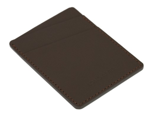 Картхолдер Охта, коричневый с нанесением логотипа с нанесением логотипа