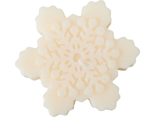 Свеча Снежинка, молочный