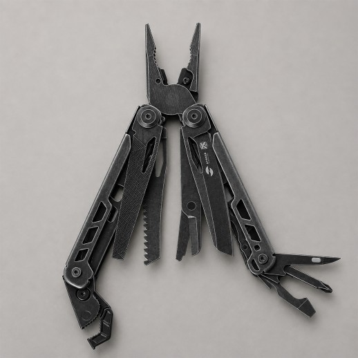 Мультитул Stinger, 116 х 25 мм, 16 функций, сталь, стоунвош, в картонной коробке, в комплекте нейлоновый чехол с нанесением логотипа с нанесением логотипа