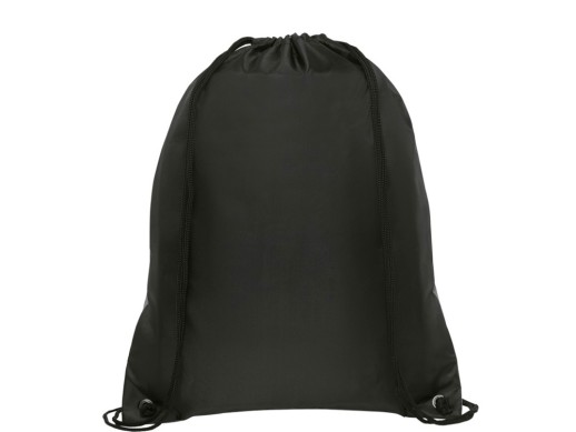 Складной рюкзак со шнурком Coss, heather medium grey с нанесением логотипа с нанесением логотипа