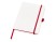 Блокнот ColorNote White, твердая обложка A5, 80 листов, белый с красным с нанесением логотипа с нанесением логотипа