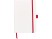 Блокнот ColorNote White, твердая обложка A5, 80 листов, белый с красным с нанесением логотипа с нанесением логотипа